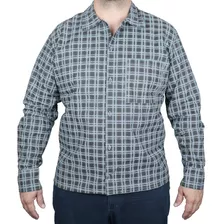 Camisa Xadrez Plus Size Masculina Manga Longa