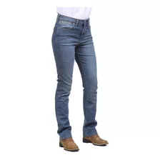 Calça Jeans Feminina Cintura Alta Cowboy Cut Com Elastano Az