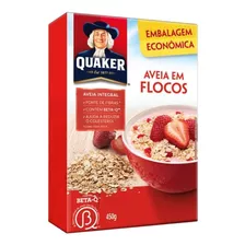 Aveia Em Flocos Regulares Quaker Caixa 450g Embal Econômica