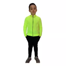  Kit Camiseta E Calça Com Bolso Infantil Ciclismo Bike Pedal