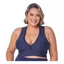 Top Fitness Academia Nadador Com Bojo Feminino Plus Size