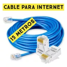 Cable Utp Internet 15 Metros Con Conectores Cat5e Redes