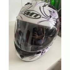 Capacete Feminino Preto/rosa