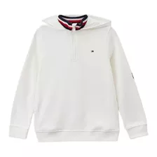 Hoodie De Niño Tommy Hilfiger 7026 Doble Cuello Wh