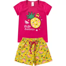 Roupa Infantil Menina Kit Com 6 Conjuntos Verão Atacado 