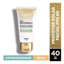 Protetor Solar Uv Defender Cor Média Fps60 40g L'oréal Paris