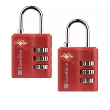 Candados Travel Blue X2 Combination Tsa Lock Color Rojo