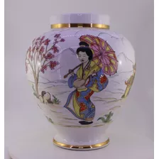 Vaso Porcelana Rami - Motivo Japonês