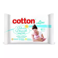 Toalha Umedecida Cotton Line Recém Nascido Care 48 Lenços