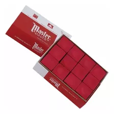 Master Red Billiard Chalk - Caja De Tiza De Billar De 12 Und