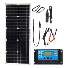 100w Panel Solar 20a Lcd Controller 12v Cargador De Batería