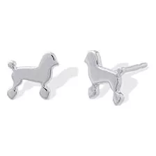 Boma Jewelry Aretes De Plata Esterlina Con Forma De Perro