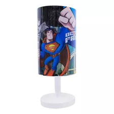 Luminária Abajur Dc Super Friends Liga Da Justiça Licenciada Cor Da Estrutura Branco