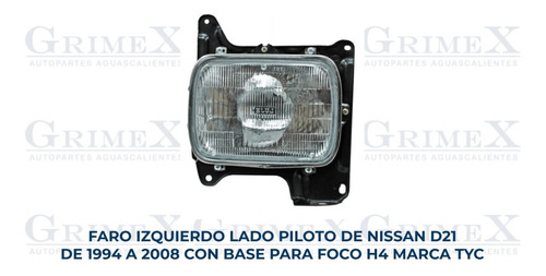 Faro Nissan D21 1994-94-96-98-00-02-04-06-2008-08 Foco Inter Foto 2