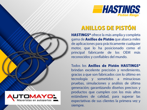 Kit Anillos De Pistn 0.50 Hastings Mighty Max L4 2.0l 1983 Foto 5