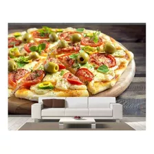 Adesivo De Parede Rodízio Pizza Gourmet 3d 12m² Al137