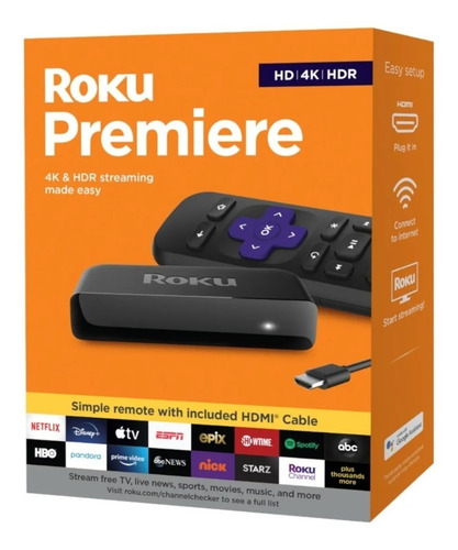 Roku Premiere 3920  Estándar 4k  Negro