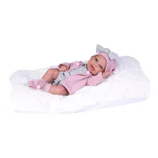 Bebê Boneca Reborn Dolls Menina Realista Rosa Super Toys 472