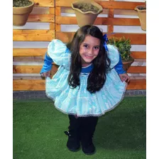 Vestido De Festa Junina Caipira Infantil +luva + Laço Cabelo