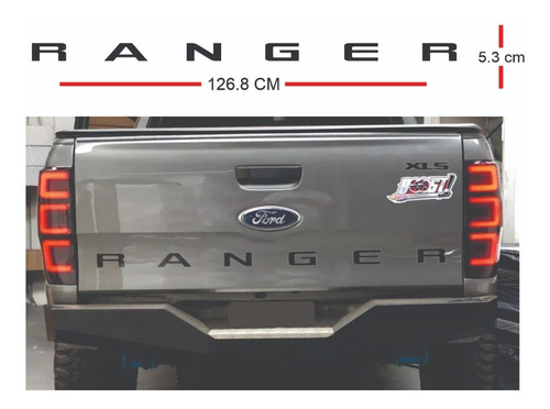 Sticker Adhesivo Letras Logo Ford Ranger Para Portaln Foto 2