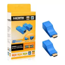 Extensor Hdmi 30metros Via 1 Rx Tx Cabo De Rede Rj45 Cat5e/6