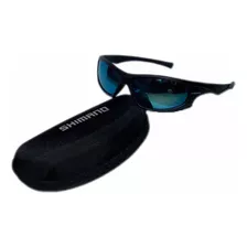 Lentes De Sol Deportivos Polarizados Shimano, Azul-negro