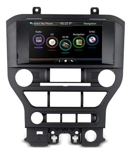 Ford Mustang 2015-2018 Android Gps Wifi Mirror Link Radio Hd Foto 3