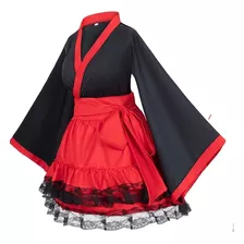 Yukata Anime Cosplay Moda Japonesa Gothic Lolita