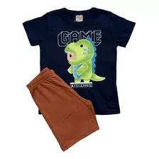 Conjunto Infantil Masculino Tam 02 Kids Verão 02 Pecas