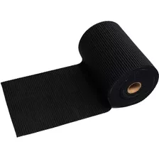 Passadeira Tapete Antiderrapante Duna Soft Preto 2,55 X 60cm