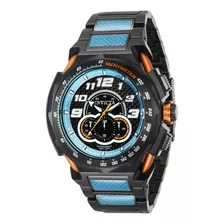 Reloj Para Hombres Invicta Jm Correa 43781 Azul Negro Color De La Correa Naranja/negro