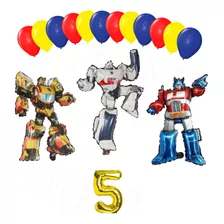 Pack Globos Transformers X 3 + Látex + Nro