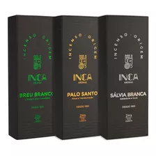 Kit 3 Incensos Inca Aroma - Breu, Palo Santo E Sálvia Branca