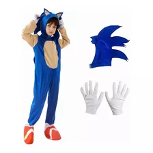 Disfraz Cosplay Tipo Sonic Boom Superheroe Erizo