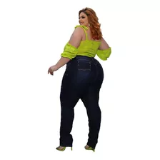 Calça Jeans Elastano Tecido Grosso De Qualidade Plus Size