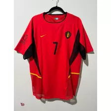 Camisa Belgica Copa Do Mundo 2002 Wilmots 7 Oficial