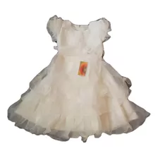 Vestido Infantil Festa Batizado Florista Branco