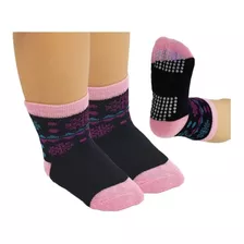 Kit 12 Pares Meias Bebe Menina Antiderrapante Infantil