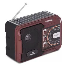 Rádio Fm Am Sw Caixa De Som Retrô Portátil Vintage Usb Solar