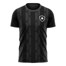 Camiseta Botafogo Braziline Stripes Masculina - Preto/cinza