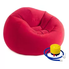 Puff Inflable Sillón Asiento Pvc Con Respaldo + Inflador