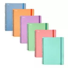 Cuaderno Printaform Arcoíris Pastel Profesional 6 Pzas 100h