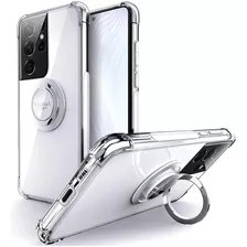 Funda Para Samsung Galaxy S21 Ultra 5g, Transparente/anillo