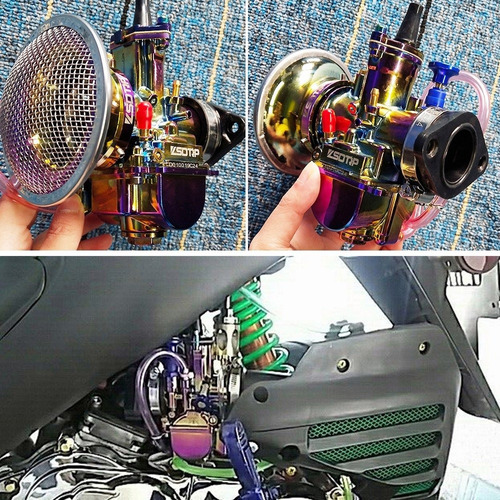 Carburador Pwk Colorido De 24 Mm, Filtro De Aire, Adaptador Foto 10