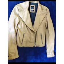 Campera Armani Exchange Cuero Ovino Mujer 