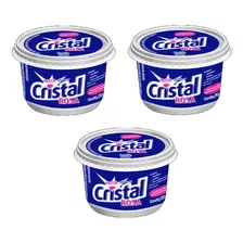 3 Unidades Pasta Multiuso Cristal Rosa P/ Limpeza Geral 500g