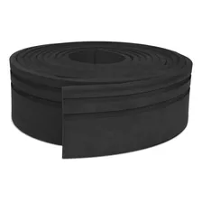 Rodapé Moldura 10cm Autocolante Eva Flexível 10 Mts Preto