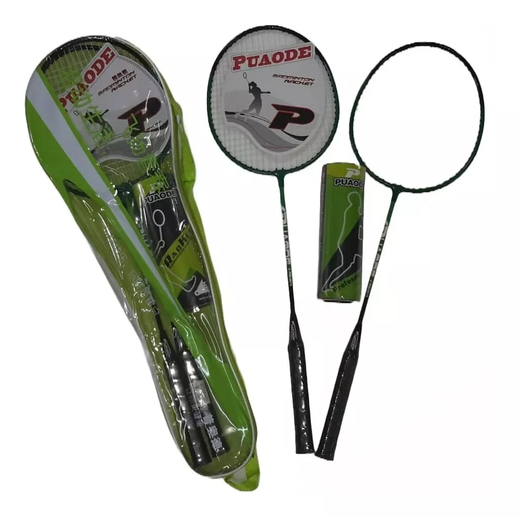 Raquetas X 2 Badminton + 2 Gallitos Volantes + Estuche Set