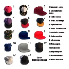 Gorra Snapback Camuflada Lisa Visera Plana Stock 16 Colores