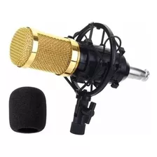Microfone Lelong Le-914 Condensador Cardioide Cor Preto/dourado